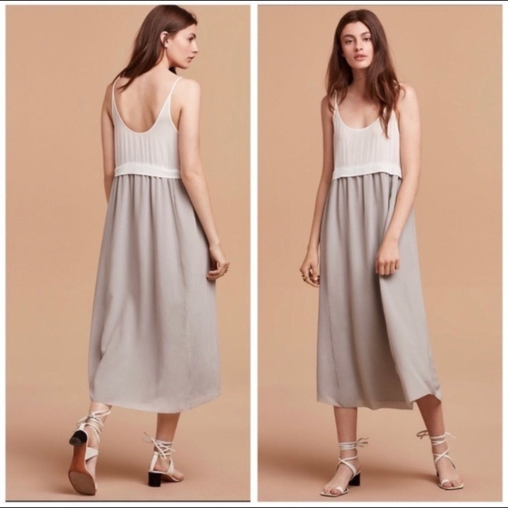 WILFRED ARITZIA Sz XXS Bisous Dress 100% Silk Outer NO Liner Spaghetti Strap